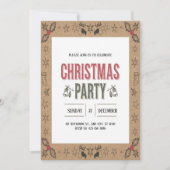 Feitelijke uitnodiging voor kerstfeest (Voorkant)