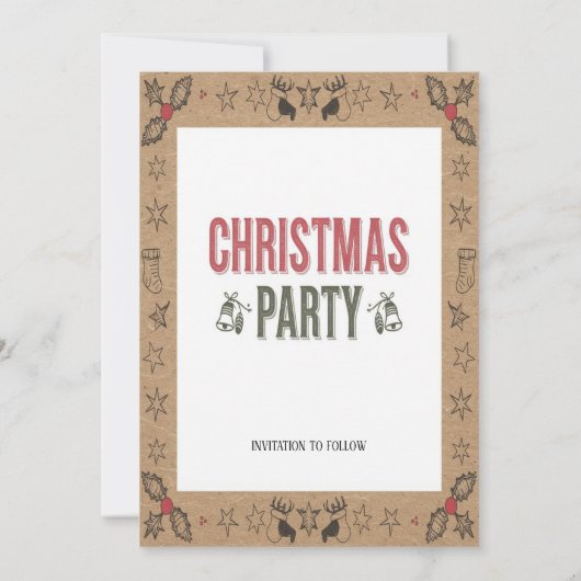 Feitelijke uitnodiging voor kerstfeest (Achterkant)