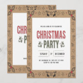 Feitelijke uitnodiging voor kerstfeest (Voorkant / Achterkant)