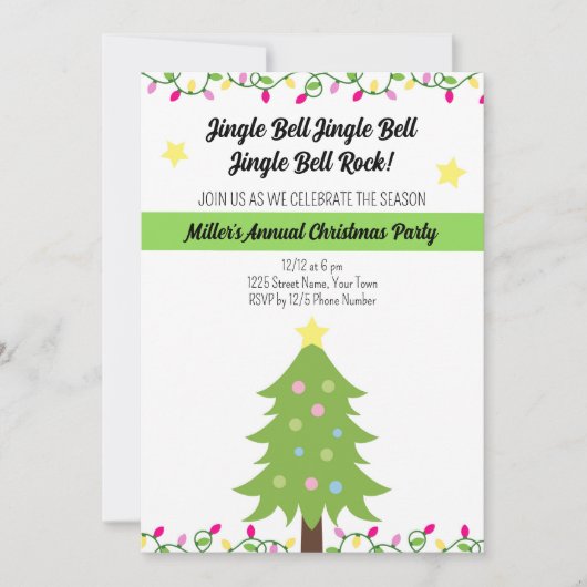 Feitelijke uitnodiging voor kerstfeest (Voorkant)