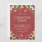 Feitelijke uitnodiging voor kerstfeest (Voorkant)