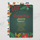 Feitelijke uitnodiging voor kerstfeest (Voorkant / Achterkant)