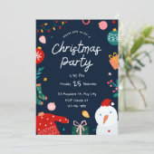 Feitelijke uitnodiging voor kerstfeest (Staand voorkant)