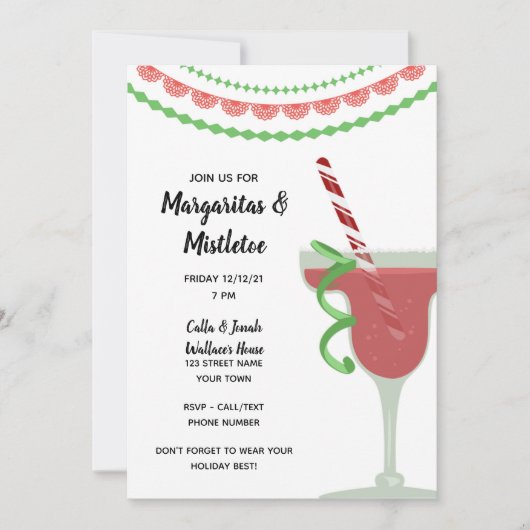 Feitelijke uitnodiging voor kerstfeest (Voorkant)