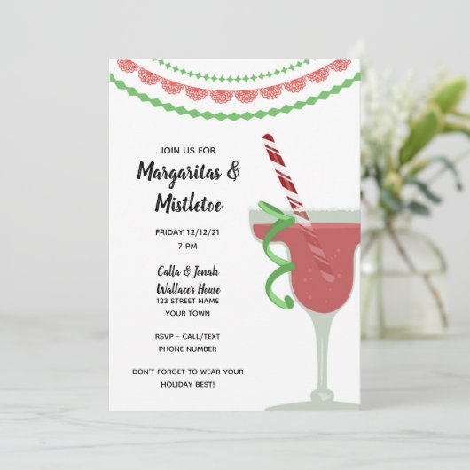 Feitelijke uitnodiging voor kerstfeest (Staand voorkant)