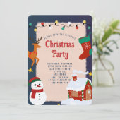 Feitelijke uitnodiging voor kerstfeest (Staand voorkant)