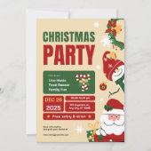 Feitelijke uitnodiging voor kerstfeest (Voorkant)