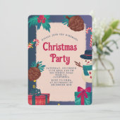 Feitelijke uitnodiging voor kerstfeest (Staand voorkant)