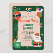 Feitelijke uitnodiging voor kerstfeest (Voorkant / Achterkant)