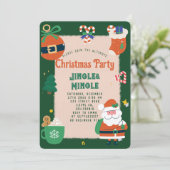 Feitelijke uitnodiging voor kerstfeest (Staand voorkant)