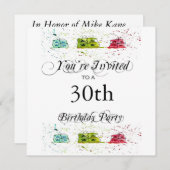 Feitelijke uitnodigingen van de 30e verjaardag van (Voorkant / Achterkant)