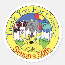 Feitelijke verjaardagsfeestdag voor dieren ronde sticker