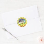 Feitelijke verjaardagsfeestdag voor dieren ronde sticker (Envelop)