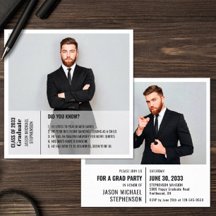 Feiten 2 foto moderne afstuderen aankondiging