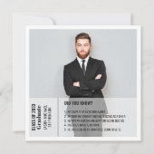 Feiten 2 foto moderne afstuderen aankondiging (Voorkant)