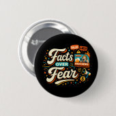 Feiten Boven Angst Ronde Button 5,7 Cm (Voorkant /achterkant)