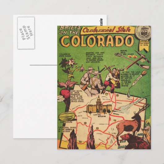 Feiten over Colorado Briefkaart (Voorkant / Achterkant)