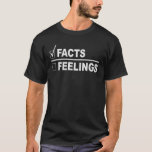 Feiten over gevoelens Fractie Ontwerp T-shirt<br><div class="desc">Maak een gedurfde uitspraak met dit ontwerp met een effen zwarte achtergrond en witte tekst in een breukstijl. "FEITEN" zit boven "GEVOELENS" met een wit vinkje naast "FEITEN", terwijl "GEVOELENS" ongecontroleerd blijft en een humoristische boodschap aflevert. Perfect voor degenen die waarde hechten aan logica en duidelijkheid, deze lay-out combineert met...</div>