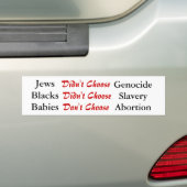 Feiten over het beschermen van het leven bumpersticker (Op auto)