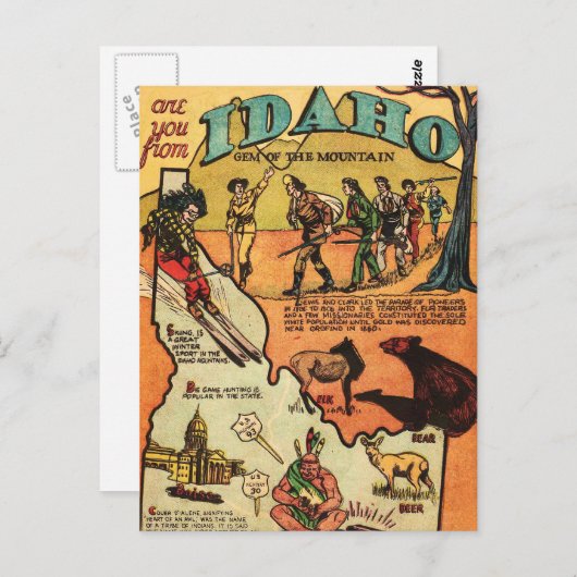 Feiten over Idaho Briefkaart (Voorkant / Achterkant)