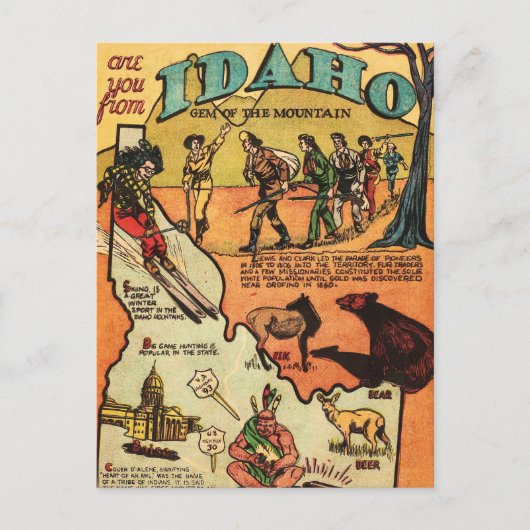 Feiten over Idaho Briefkaart (Voorkant)