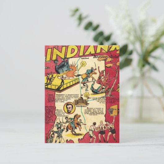 Feiten over Indiana Briefkaart (Staand voorkant)