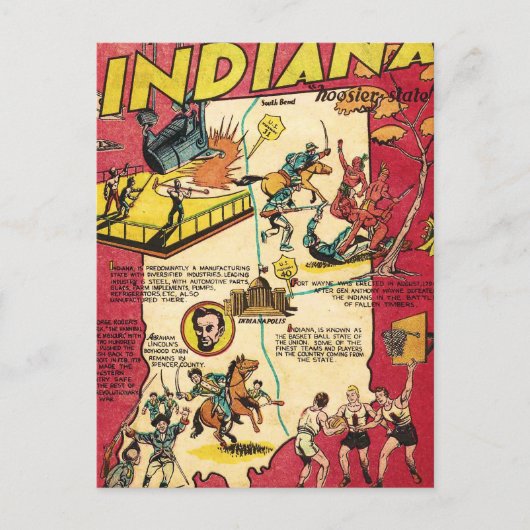 Feiten over Indiana Briefkaart (Voorkant)