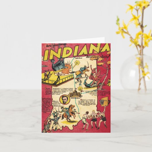 Feiten over Indiana Kaart (Gele Bloem)