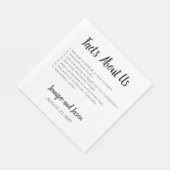 Feiten over ons huwelijk in Napkins Servet (Hoek)