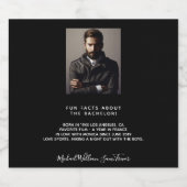 Feiten over vrijgezellenfeest foto bio zwarte vrie likeurfles etiket (Enkel label)