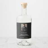 Feiten over vrijgezellenfeest foto bio zwarte vrie likeurfles etiket (Voorkant)