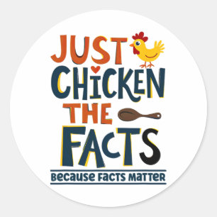 Feiten Probleem Grappige Kip Democraat Activist Sc Ronde Sticker