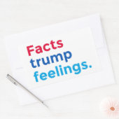 Feiten troef gevoelens rechthoekige sticker (Envelop)