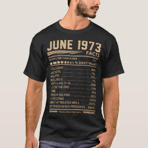 feiten van juni 1973 : t-shirtsverjaardag juni 197 t-shirt