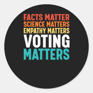 Feiten Wetenschap S Stemmen S Liberaal-Democratisc Ronde Sticker