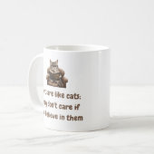 Feiten zijn als katten; het kan ze niet schelen of koffiemok (Voorkant links)