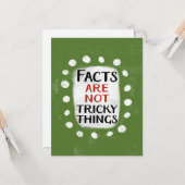 Feiten zijn geen lastige dingen Wenskaart Kaart (Voorkant / Achterkant in situ)