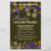 Feitenbrochure van de Funky Party Music Club Flyer (Voorkant)