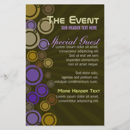 Feitenbrochure van de Funky Party Music Club Flyer (Achterkant)