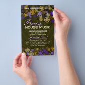 Feitenbrochure van de Funky Party Music Club Flyer (Hand)