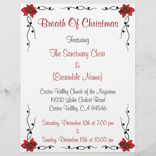 Feitenbrochure voor feestdagen flyer (Voorkant)