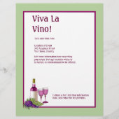 Feitenbrochure voor wijngebrande wijn flyer (Achterkant)