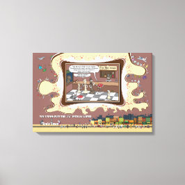 Feitencheckers | Absurde Woordspeling Humor 24x16 Canvas Afdruk