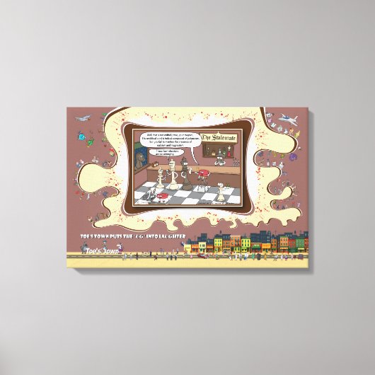 Feitencheckers | Absurde Woordspeling Humor 24x16 Canvas Afdruk (Voorkant)