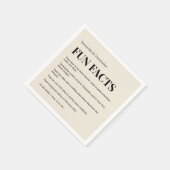 Feitenlijst van Champagne Wedding Fun Servet (Hoek)