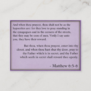 Feitkaarten voor openbare gebedden visitekaartje