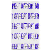 fel - blauw en zwart - gelukkig verjaardagsontwerp klein cadeauzakje (Achterkant)