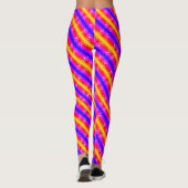fel draden en strepen leggings (Achterkant)