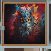 Fel gekleurd Uil Decoupage Tissue Papier