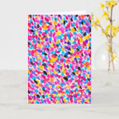 Fel gekleurde Abstracte Waterverf Groet Kaart (Gele Bloem)